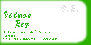 vilmos rez business card